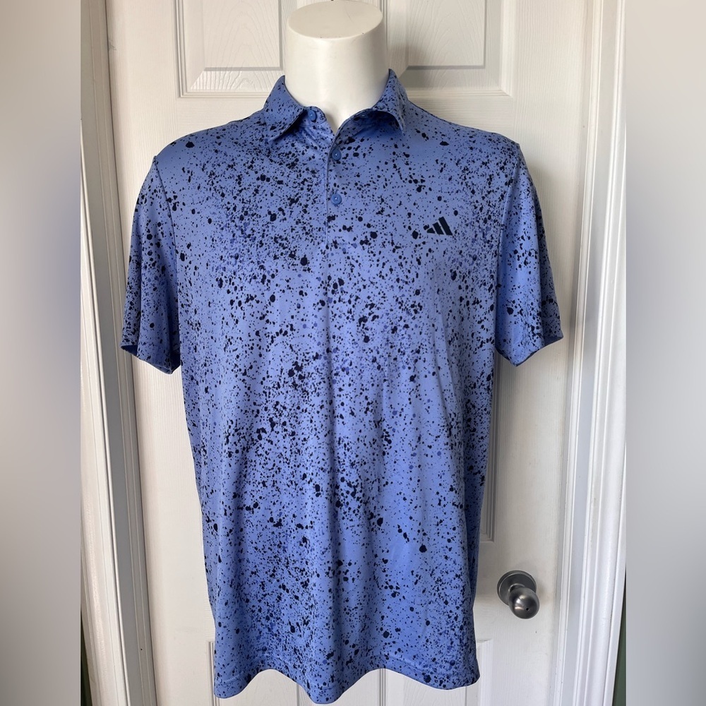 Mens Adidas Jacquard Golf Polo Shirt XL Like New